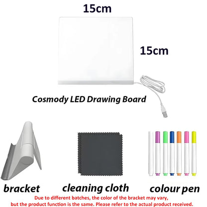 LED Acrylic Note Board 7 Colors