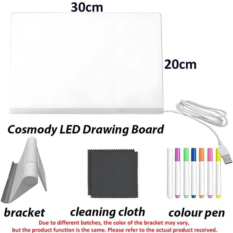 LED Acrylic Note Board 7 Colors