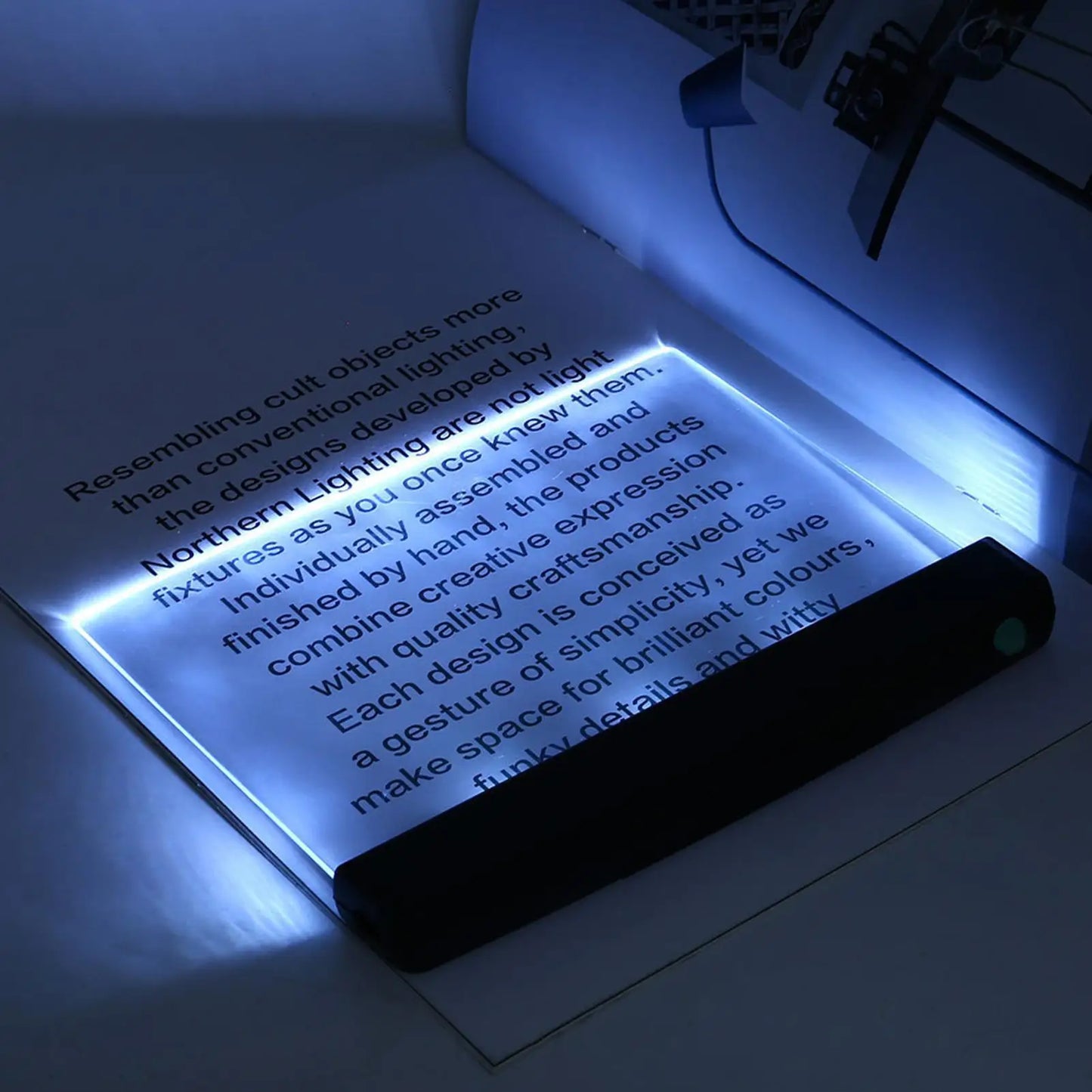 Flat-Panel LED Reading Light – Bed &amp; Night Book Lamp Petrovick