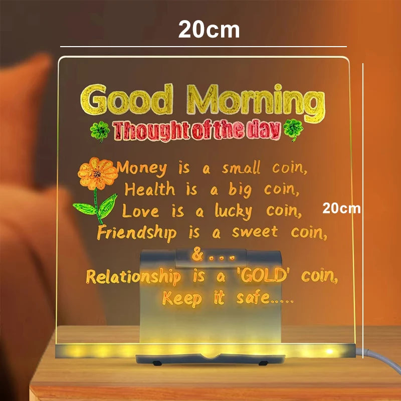 LED Acrylic Note Board 7 Colors