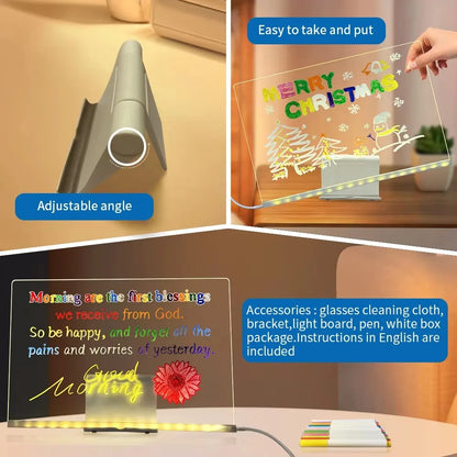 LED Acrylic Note Board 7 Colors